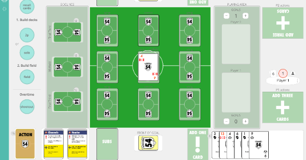 Set up for a game of Soccer 54: Premier